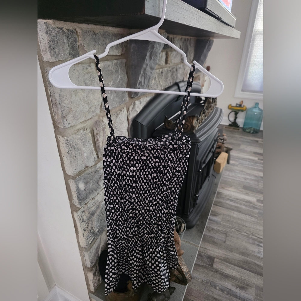 Cyn & Luca Black and White Polka Dot Dress